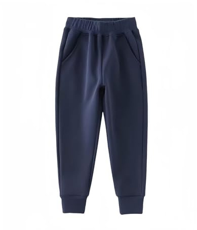 Gemzon Boys PE Joggers Cotton Girls Pants School Jog Kids Sports Trousers Jogging Tracksuit Bottoms Blue 5-6 Years