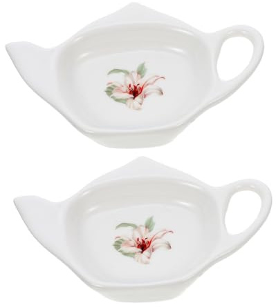 GLEAVI 2pièces Porte-sachets De Thé Plateau Délicat pour Sachets De Thé Support pour Vrac Assiette à Sachets De