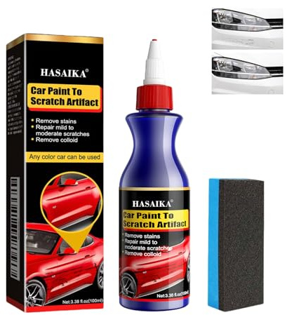 HASAIKA® Polish Auto Rimuovi Graffi, Rimuovi Graffi Auto Fluido riparatore, Rimuove graffi sottili e segni di abrasione (100 ml)