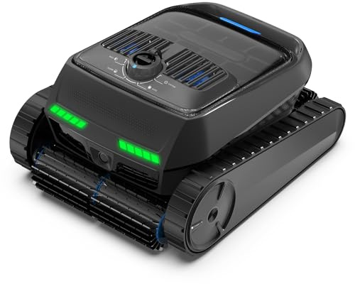 Poolroboter Akku Kabelloser, Poolroboter Boden und Wand, Wasserlinie, Ultraschall-Detektion, Intelligenten Navigation, 150 Minuten Laufzeit, Poolreiniger für Pools bis zu 300㎡, PC200 Lite