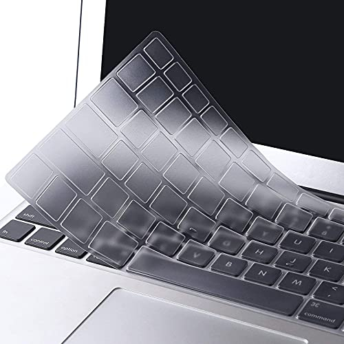 MOSISO EU/UK Tastaturschutz Kompatibel mit MacBook Air 13 Zoll A1466 A1369 2010-2017 & Kompatibel mit MacBook Pro 13/15 Zoll (mit/ohne Retina Display, 2015 oder älterer Version), Klar