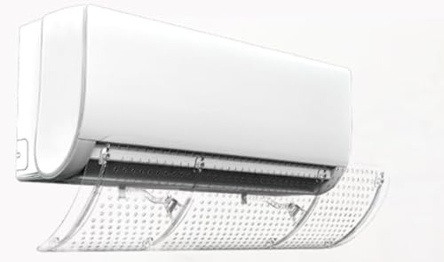 Deflettore per Condizionatore Universale Trasparente Microforato, Regolabile 180°, Design Invisibile, Compatibile con Aria Calda e Fredda, Installazione Senza Fori per Camera da Letto e Ufficio