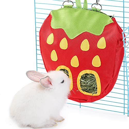 Häschen-futterspender für Den Käfig Zubehör Kaninchen Heu Futterbeutel,JanYoo Meerschweinchen Heubeutel Heutasche