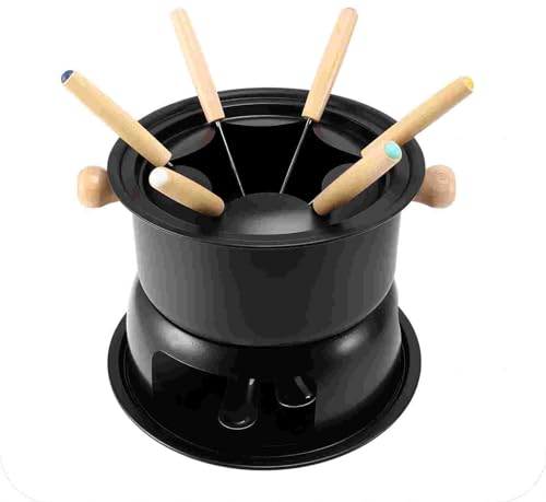 Micvtve Ensemble à fondue au chocolat pour fondue multifonction en acier au carbone pour crème glacée au chocolat avec fromage chaud pot