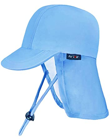 weVSwe Baby Sun Hat with Adjustable Chin Straps and Neck Flap UPF 50+ | Full Protection,OEKO-TEX certified,Quick-dry,Breathable,Flexible,for Beach,Pool,Outdoor Activities,Water Parks,0-3 Years.