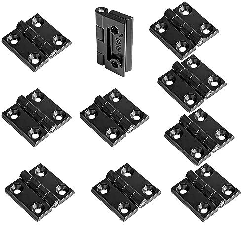 10 Scharniere 40x40mm aus Zink Metall zum aufschrauben - für Türen Klappen Deckel ideal zur Verwendung mit T V Slot Profilen! | 3 Größen zur Auswahl……