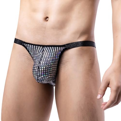 Faringoto Sous-vêtement sexy pour homme, taille basse, bikini respirant, mini slip de lingerie, noir, X-Large
