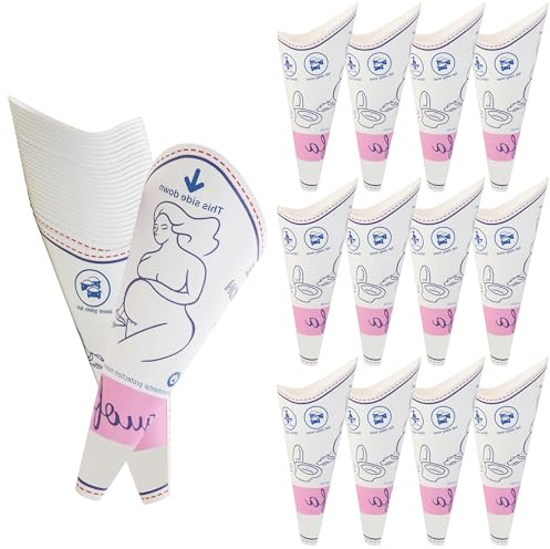 Urinella jetable, entonnoir Pee, toilettes de camping, entonnoir portable propre et ordonné pour femmes Convient pour les voyages et le camping, la randonnée, les activités de plein air (50 pièces)