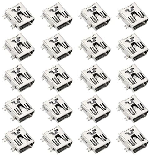 Skapa idé 20 st USB typ B honport 5 stift minianslutning SMD SMT PCB uttagsuttag för dator mobiltelefon MP3 och surfplatta reparation
