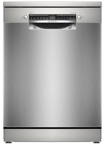 Bosch - Lavavajillas libre instalación, 60 cm. de ancho, Serie 4, Home Connect, AquaStop, Acero, SMS4HTI03E