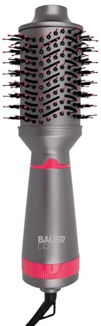 Bauer 38889 Hot Air Blow Dry Brush/Round Hair Dryer Brush for Short to Medium Hair/Ionic Oval Volumiser Styling Tool / 1000W
