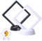LONZIKP 4 StüCk Floating Frame Display Holder MüNz Display Box Schweberahmen Displayrahmen MüNzrahmen MüNzenstäNder PräSentationsstäNder Mit Basis FüR Display Ring AnhäNger Armband Schmuck