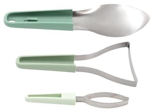 Hogvinnatil Mango-splitter och peeler, mangoskalare – 3 x gruvborttagare – fräsverktyg, mangoavdelare med ergonomiskt handtag för drakfrukter, vattenmelon, kiwi