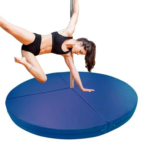 Tappetino per Pole Dance Tappeto Anticaduta per Palo da Ballo Rotondo Pieghevole, Tappetino Anticaduta per Palo da Spogliarellista/ Palo da Ballo/ Cerchio Aereo/ Tessuti Aerei, Cuscino di Sicurezza An