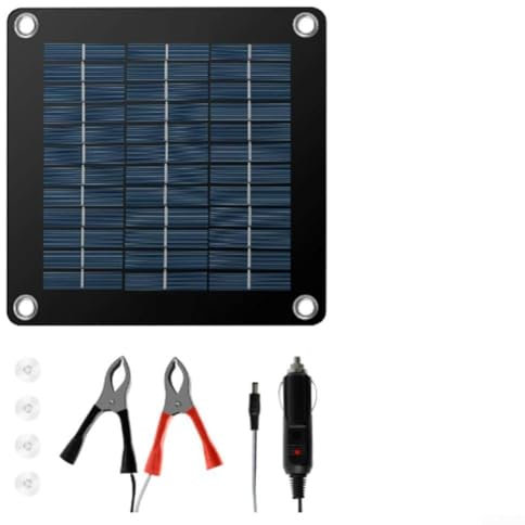 Bulevisiter Caricatore solare da 10 W, 12 V, per auto, camper, barche, moto, batterie agli ioni di litio LIFEPO4, impermeabili, IP65, con indicatore LED