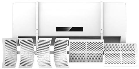 Deflettore per Condizionatore Regolabile Deviatore Aria Condizionatore Deflettore del condizionatore Freddo/Calda, per casa/Ufficio,Anziani, Neonati, Donne in Gravidanza (8-Blade Adjustable)