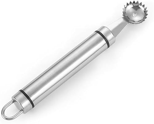 Silver Stems Remover for Pineapple Strawberry Tomato Cherry Stainless Steel Tomato Corer Strawberry Huller Stem Remover Fruit Leaf Kitchen Utensils and Gadgets
