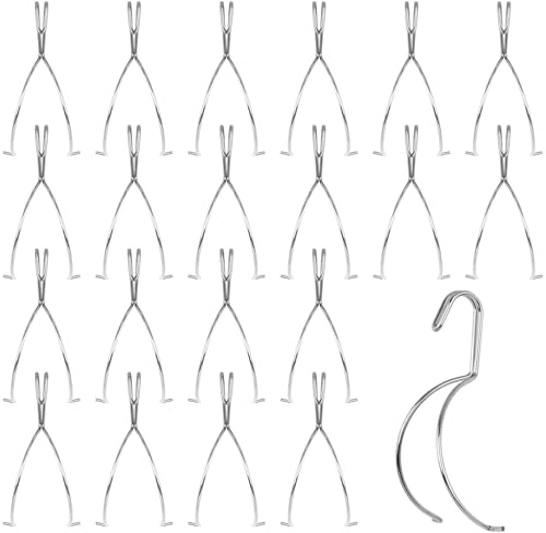 Aguoqwen 20 Pack Cabinet Door Painting Hangers Heavy Duty Metal Painting Hanging Hooks Cabinet Door Brackets No-Drill Spray Drying Rack Clips for DIY Wood Working Tools Accessories (20)