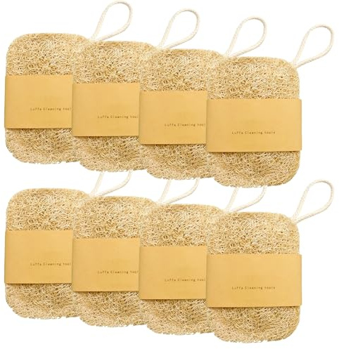 8 esponjas limpieza lufa natural ecológica biodegradable, estropajo ecologico, lufa natural estropajo, lufa natural