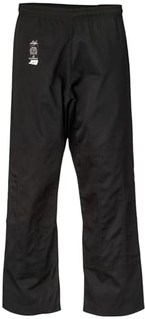 Ju-Sports Element Hose Schwarz 190 Regular Cut I Leichte Hose mit Gummibund, Kordelschnürung & Knieverstärkung I Auch für Sportarten wie Karate & Judo, MMA UVM.