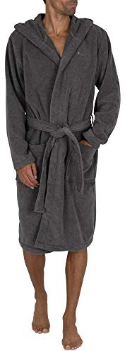 Tommy Hilfiger Herren Bademantel Frottee, Grün (Magnet), M