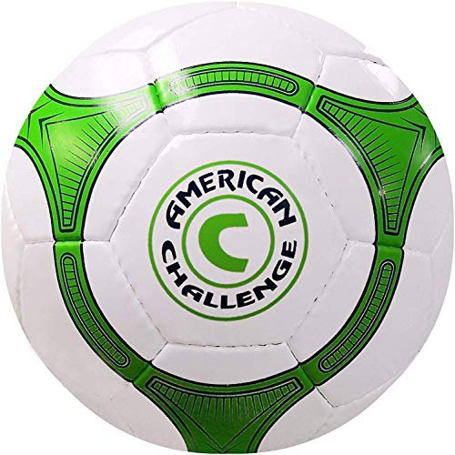 American Challenge Quina Futsal Ball (White/Lime-Navy Blue, 4)