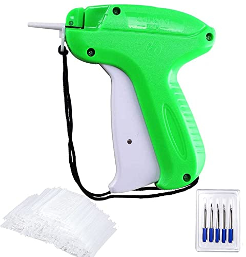 wohot Etikettierpistole Set, 1 Etikettierpistol mit 5 Ersatznadeln + 5000 Heftfäden, Etikett Pistole, Etikettier Pistole, Label Pistole, Tagging Gun, Heftpistole Kleidung, Textilpistole