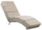 Casaria® Relaxliege XXL London 186x89x55cm Ergonomisch Stoff Gepolstert 180kg Belastbarkeit Wohnzimmer Büro Indoor Chaiselongue Relaxsessel Liege Beige