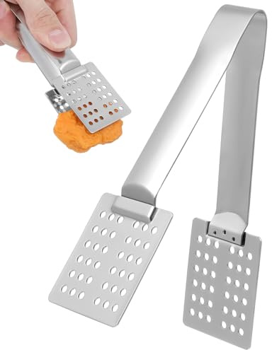 Luxshiny Tea Bag Squeezer Tongs Stainless Steel 5.51In Clip for Loose Leaf Tea Strainer Spoon Multi-Purpose Kitchen Food Clip for Cooking and Ice Cubes