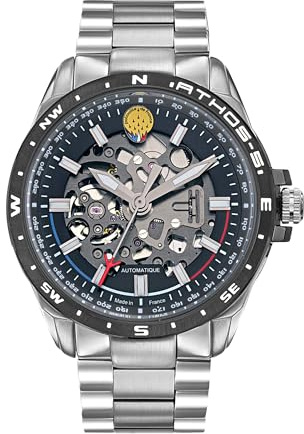 Patrouille de France Montre Aviateur Athos 5 - Automatique Squelette - Métal