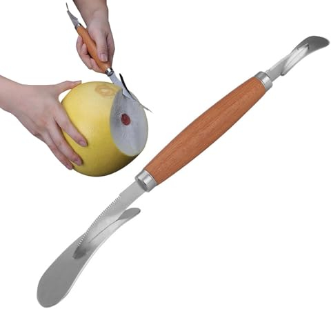 Orangenschäler Werkzeug | Obstschneider aus Edelstahl, Schäler, Entferner, Grapefruitmesser mit 29,5 cm (11,8 Zoll), gebogenes Obstöffnungswerkzeug, waschbar
