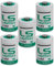 BenjiPower - 5 batterie LS14250 1/2 AA 3,6 V Li-SOCL2 Litio