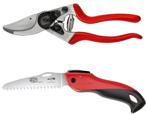 FELCO - Set di cesoie FELCO 8 e sega pieghevole FELCO 601, strumenti essenziali per giardinaggio preciso e potatura