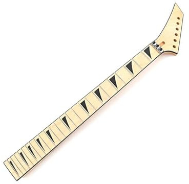 Gitarr Ersättningshals Fina Inlägg 24 Fret Maples Elektrisk Gitarrhals Musikinstrument DIY delar Lätt Att Installera