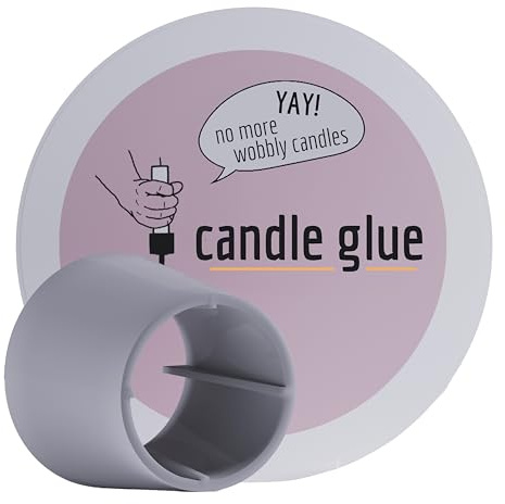 FixCandle Pegamento adhesivo y afilador reutilizable para velas, velas LED, velas cónicas, ayuda a asegurar velas en el soporte