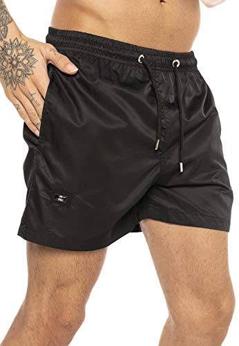 Redbridge badbyxor för män, korta badshorts, snabbtorkande, svart, XXL