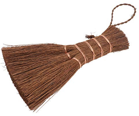 YARNOW Strohbesen Witch Broom Mini Natürlichen Schreibtisch Reinigung Pinsel Computer Desktop Auto Tisch Tee Tasse Duster Hause Dekoration 14Cm Reisstrohbesen Mini Strohbesen