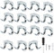 Yuechenggui Lot de 15 crochets multi-outils robustes pour rangement de la maison et du garage – Support mural antidérapant double crochets pour entrepôt, garage, abri de jardin, outils de jardin