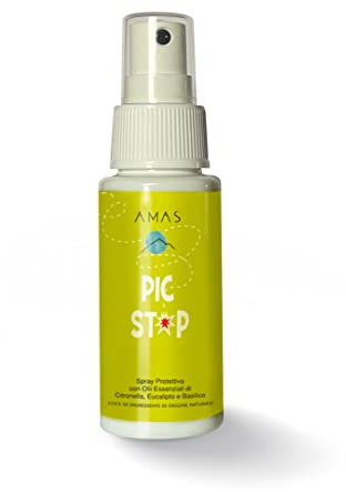 AMAS Spray Protettivo Anti Zanzare 100% Naturale - Con Olii Essenziali di Citronella, Eucalipto e Basilico - ideale per bambini - 50ml - Fatto a Mano in Italia