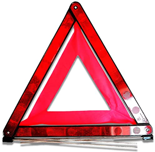 Impulse Innovation Warndreieck WTA-01 Euro Kompakt | ECE R27 | rot klappbar | Stabiler Stand im Kunststoff-Köcher | Pflichtausrüstung für PKW LKW Wohnmobil | 1 Stück