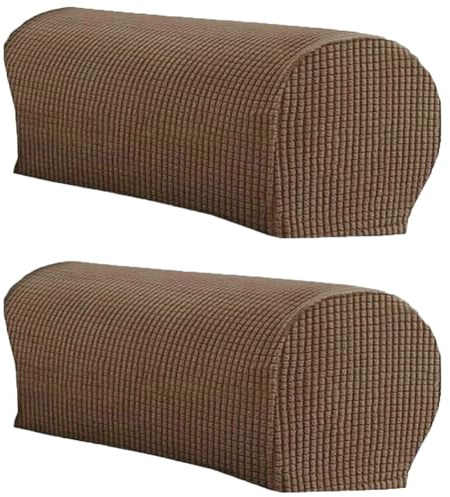 LINGXIYA Set of 2 Sofa Armrest Cover,Stretch Arm Cover,Armrest Protector