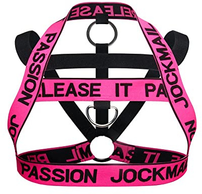 JOCKMAIL Mens Fitness Harness Shoulder Strap Mens Fitness Body Chest Half Harness Athletic Shoulder Strap Harness (as1, Alpha, one_Size, Regular, Regular, Rose1)