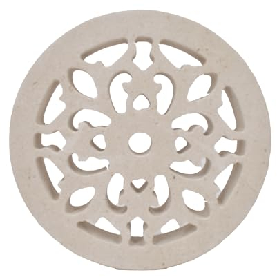 Griglia di aerazione e ventilazione in Pietra Leccese per tubo ø 100mm 120mm 150mm uso interno esterno con rete alluminio anti insetti e trattamento idrorepellente TUTTE LE MISURE GRPL008 MONTEDURO