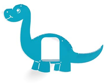 paroka Wandregal geeigent für Tonies- & Toniebox aus Metall (Dino Lichtblau)