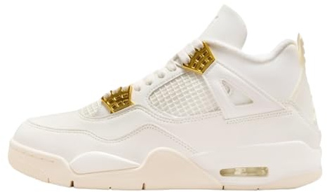 Nike Unisex-Erwachsene Retro, Sail/Metallic Gold-Schwarz, 41 EU