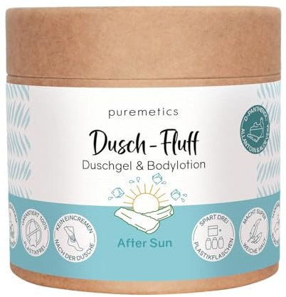 Dusch-Fluff 'After Sun' | Dushchgel und Bodylotion in Einem | Mit Wirkstoffen: D-Panthenol und Allantoin | Kokosöl und Aloe Vera