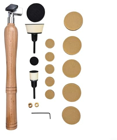 Oniissy 55pcs Bowl Sander Tool with& Backing for Pads Sanding Discs Sandpaper,Bowl Sander | Sanding Discs Bowl Sander Kit,for Wood Lathe Polishing Sanding