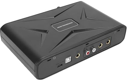 Asixxsix Externt USB Ljudkort, Ljudkort med Mikrofonförförstärkare, Zero Delay Monitoring, Plug and Play mixerkonsol för Livestreaming Av Karaoke spelmusikinstrument