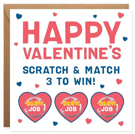 Funny Valentine's Day Scratch for Boyfriend or Husband – Valentine Scratch Card for Him – Joke Greeting Card Gift