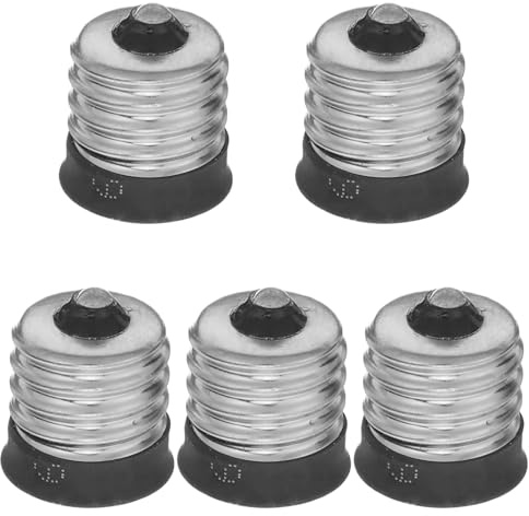 BUGUUYO Base per candelabro a candela E12 da 5 pezzi - Adattatore convertitore da attacco a vite per lampada a ventola E17 intermedia per accessori per lampadine domestiche